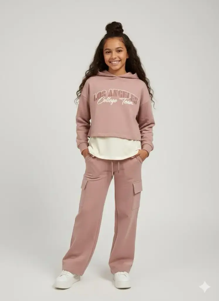 ENSEMBLE FILLE NUDE BLANC LOS ANGELES  