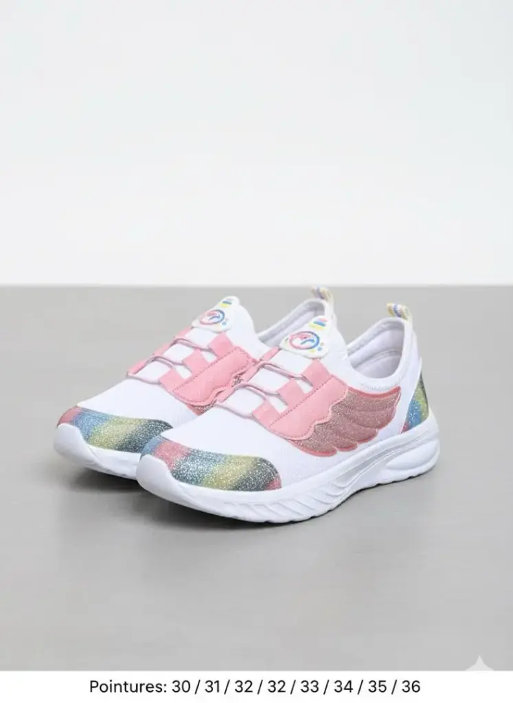 VANS BLANC COULEUR ARC EN CIEL  (35)