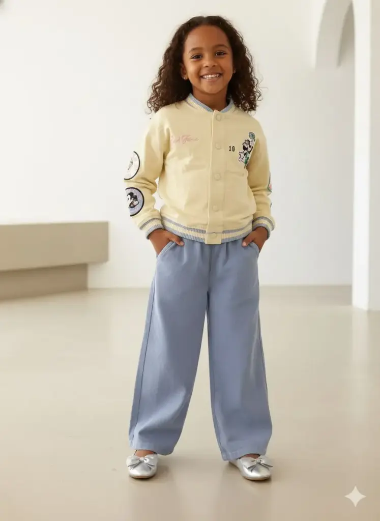 ENSEMBLE PULL ET PANTALON BEIGE BLEU