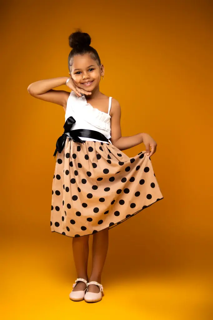 ROBE MARRON BLANC